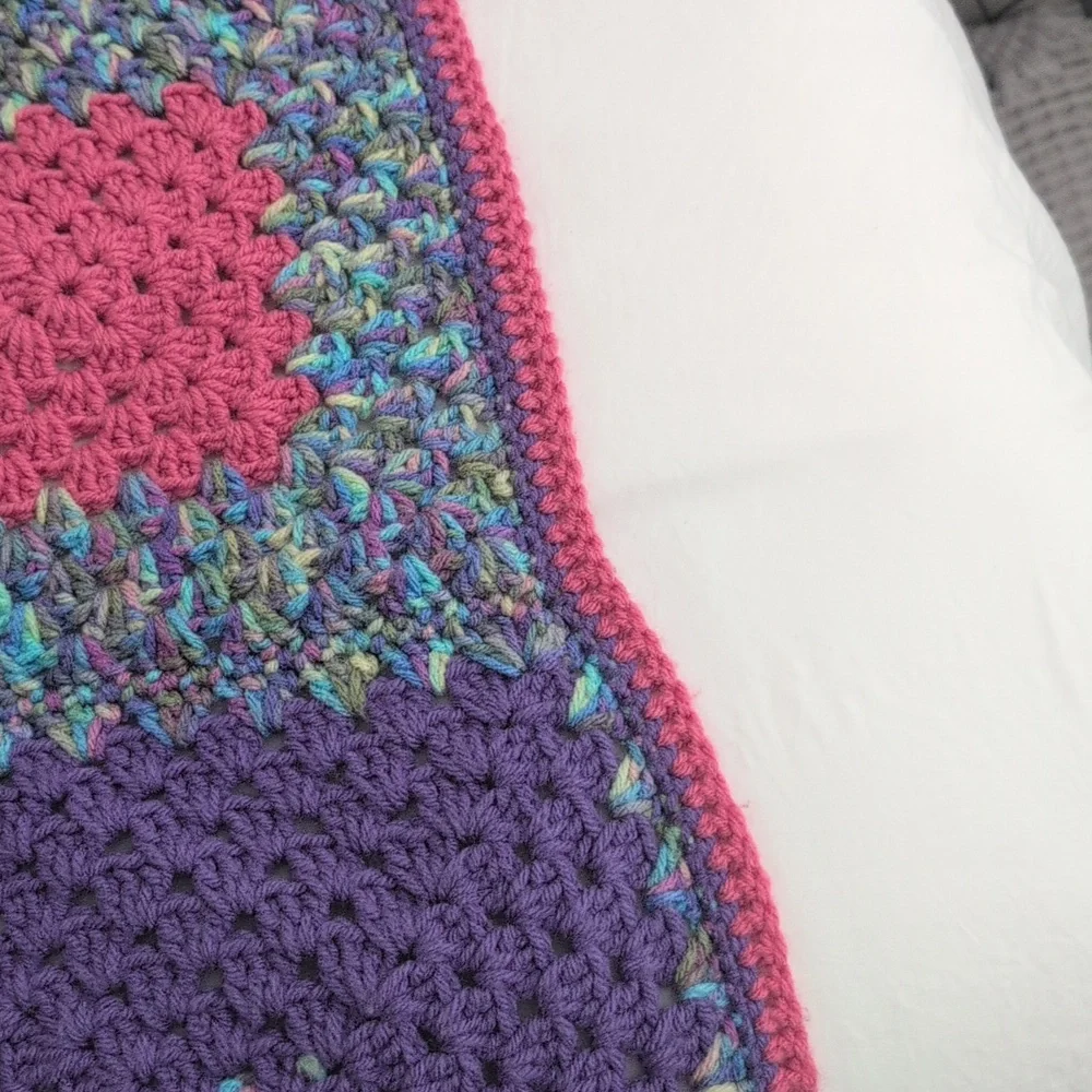 Colorful Crochet Blanket/Throw - Picture 7 of 7